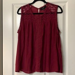 Burgundy Juniors top